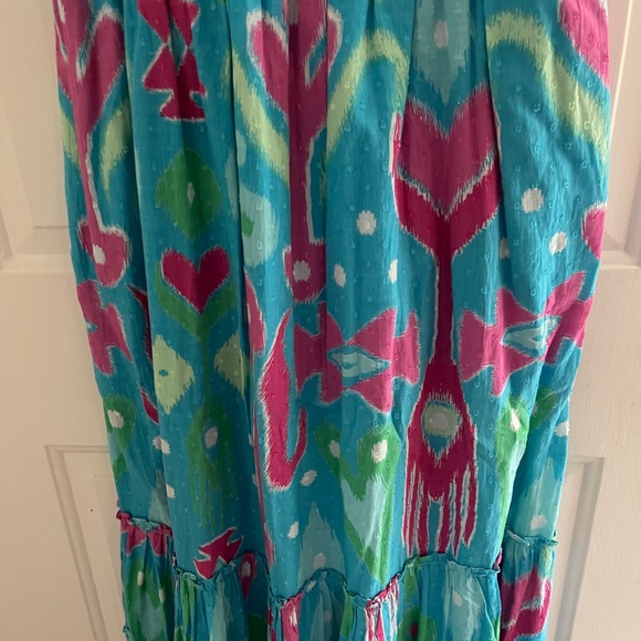 NWT Crown & Ivy Tiered Maxi Dress Ikat print - Picture 3 of 11